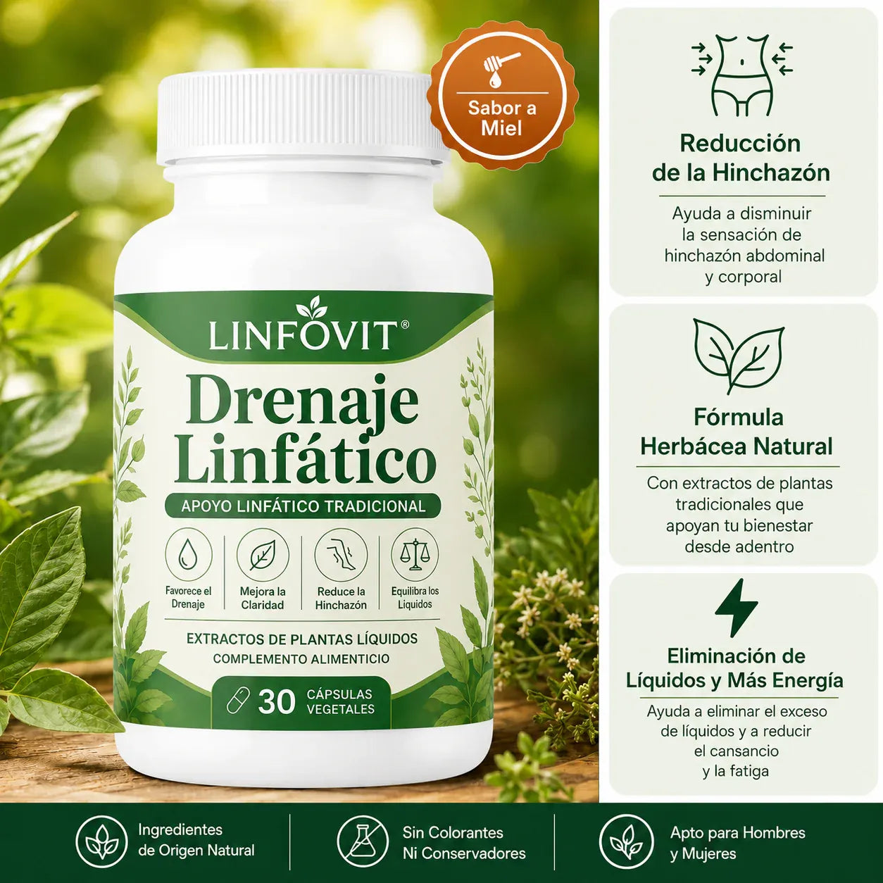 LinfoVit™ | Soporte metabólico Contra Líquidos Retenidos🌿