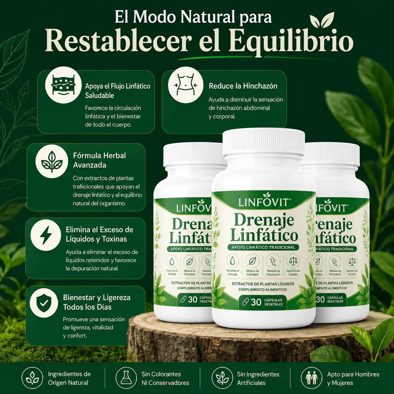 LinfoVit™ | Soporte metabólico Contra Líquidos Retenidos🌿