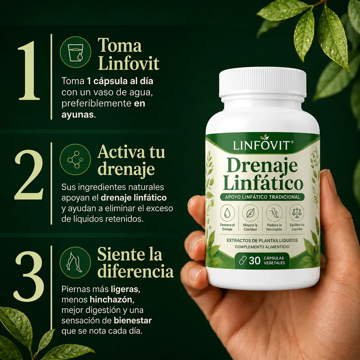 LinfoVit™ | Soporte metabólico Contra Líquidos Retenidos🌿